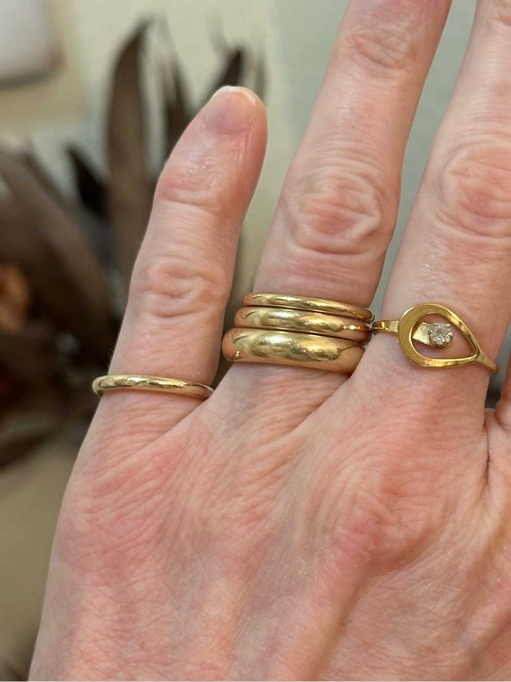 14K Solid Gold Pinky Ring Size 3